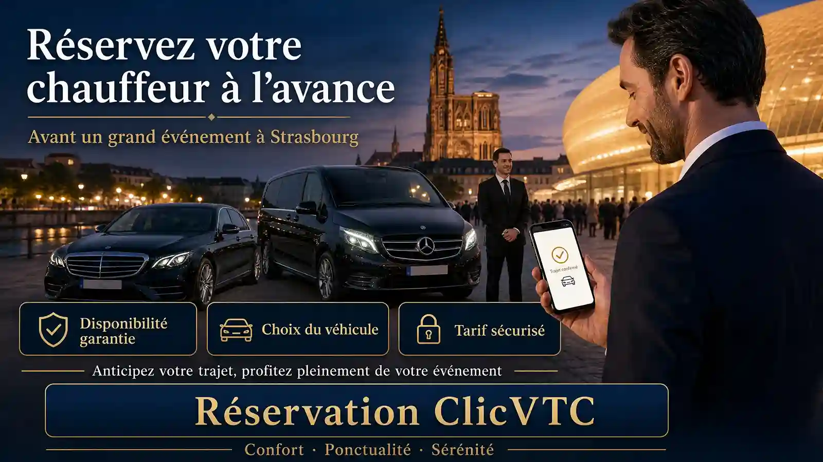 Réserver son Chauffeur à l'Avance à Strasbourg | ClicVTC